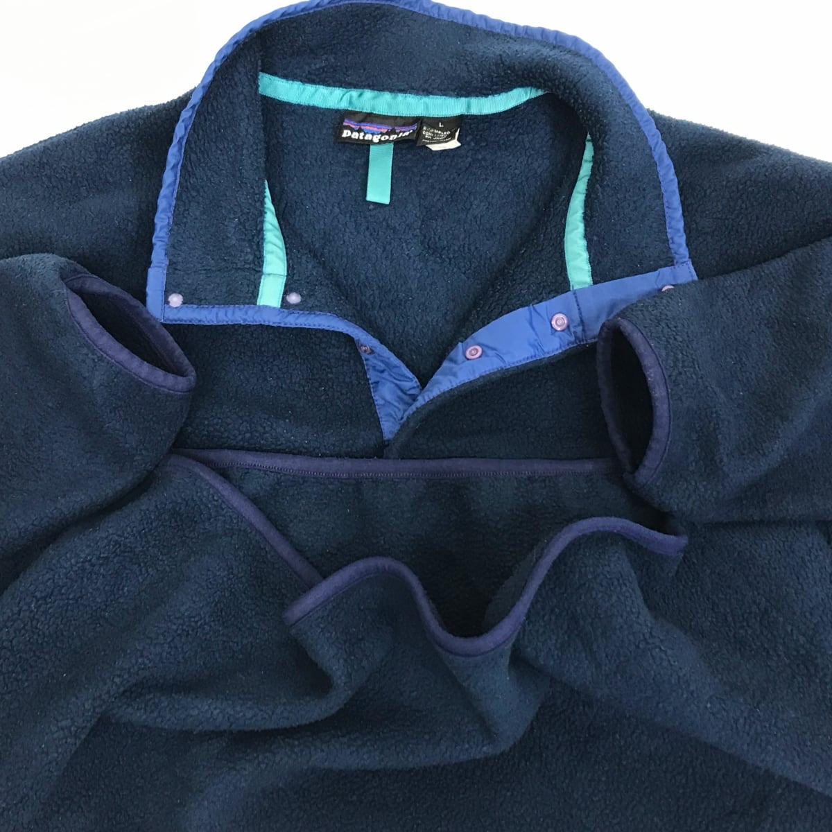 パタゴニア 雪なし タグ シンチラスナップT USA製 Lサイズ 幅詰め