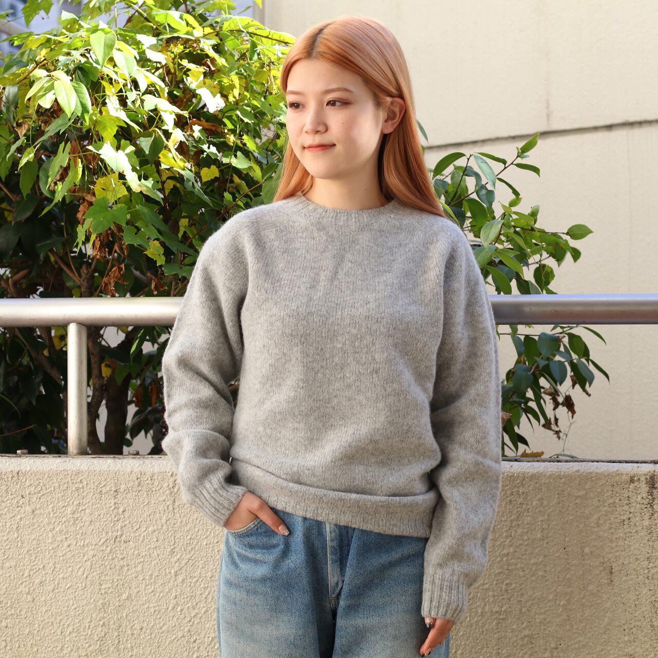 INVERALLAN インバーアラン シェットランドセーター NEW NAVY(ニュー