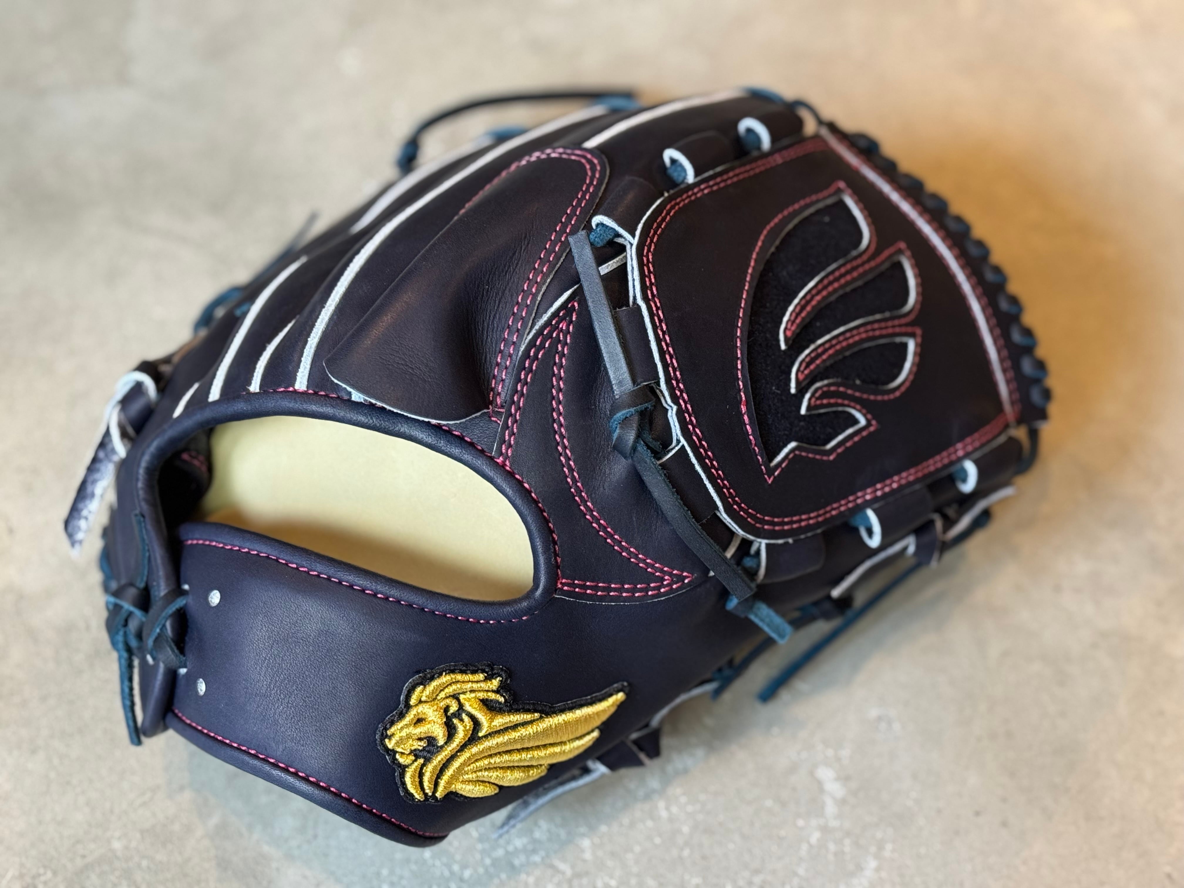 未使用】ごりら印の野球道具 投手用OBK 硬式グローブ 別注オーダー た