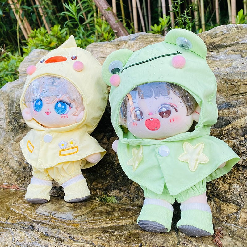 3点セット 20cm 着せ替えぬいぐるみ用服 ニワトリカエルレインコート