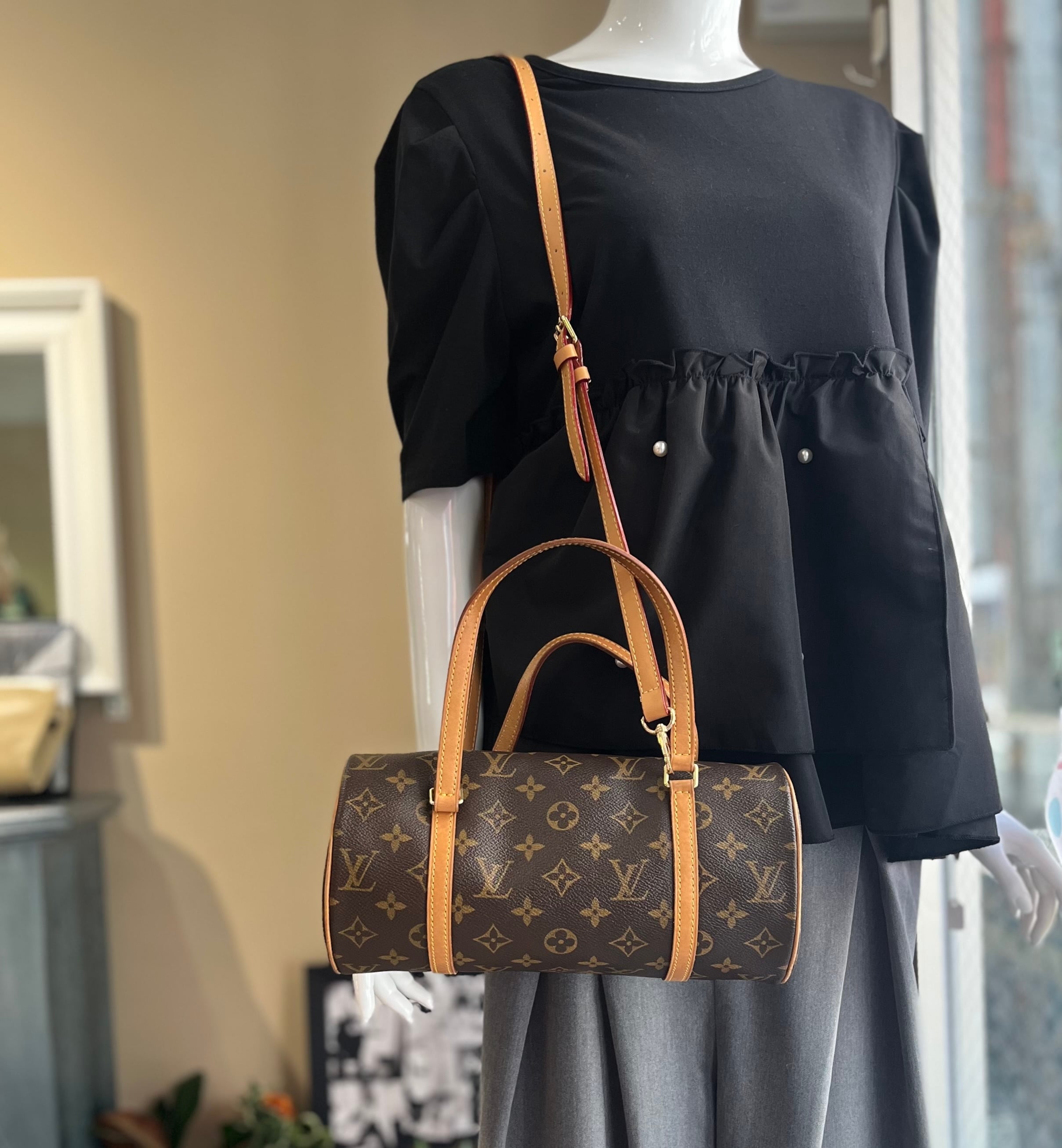 1594 【Louis Vuitton 】モノグラム ラウンドバッグ ルイヴィトン