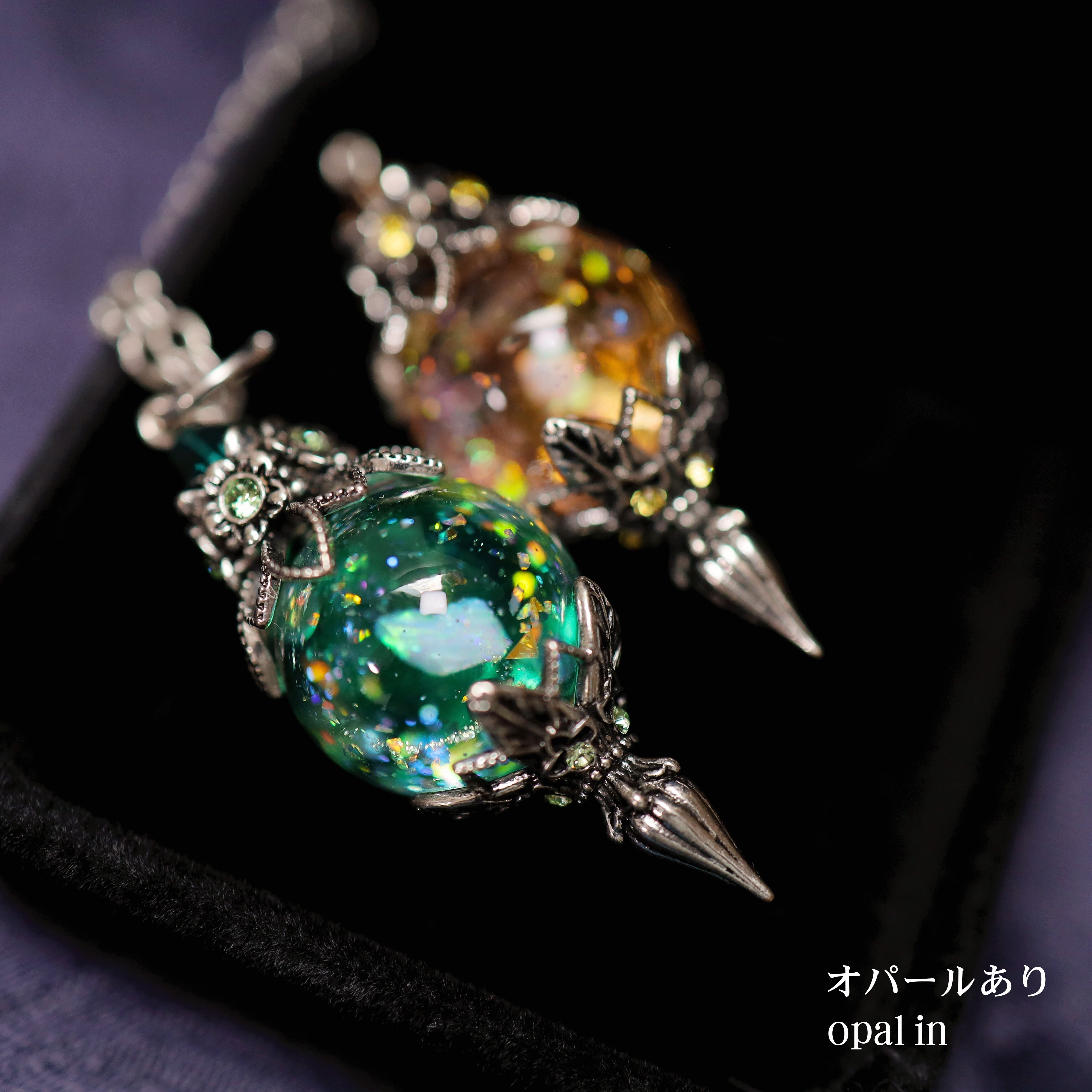 Aura Gem Pendulum(antique gold)オーダー用、For custom made）】宇宙