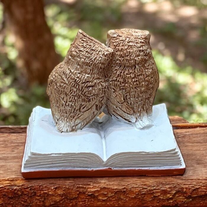 ミニチュアアニマル フクロウ 仲良し梟 ふくろう 小さな動物の世界