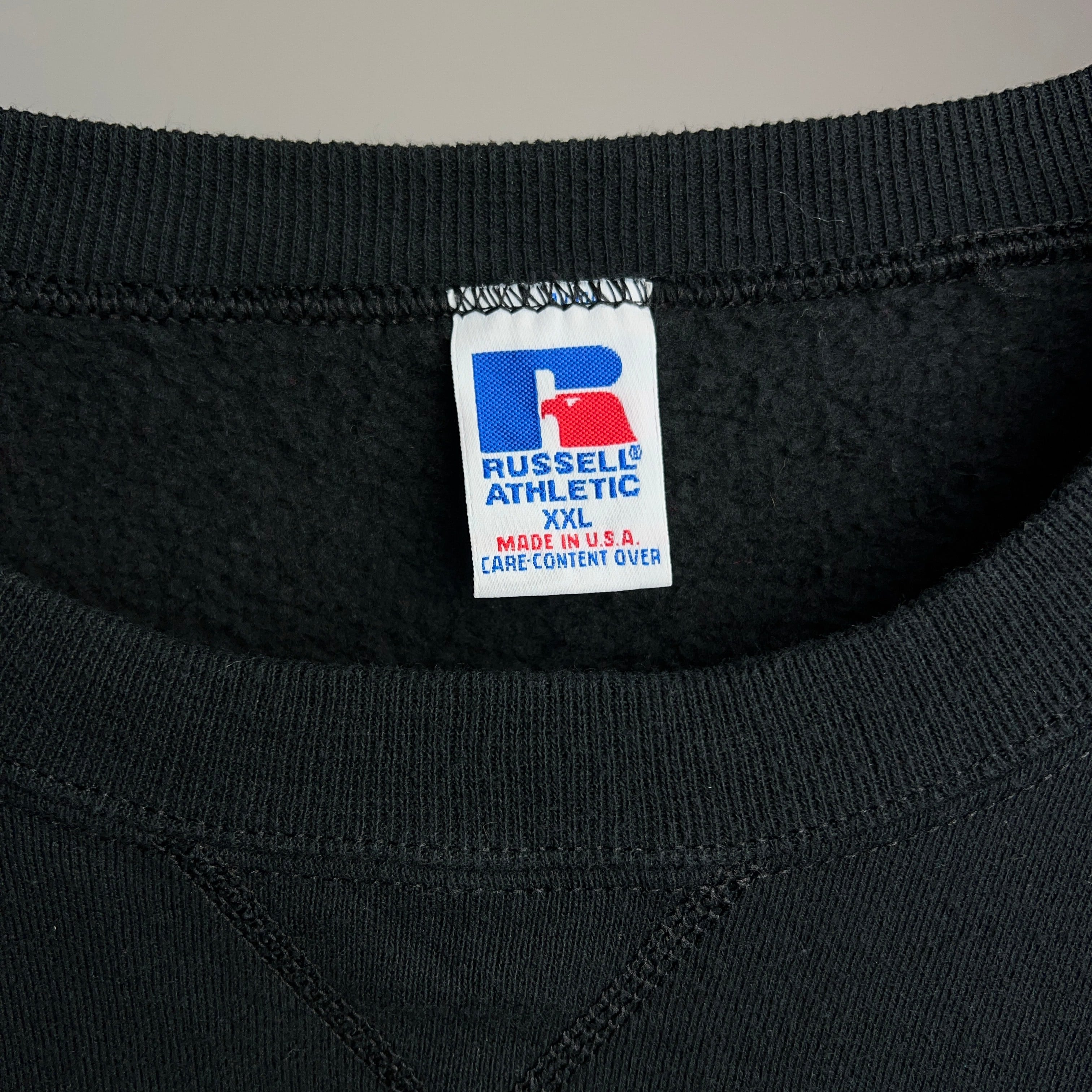 90's RUSSELL ATHLETIC Sweatshirt Black USA製 SIZE XXL 90年代