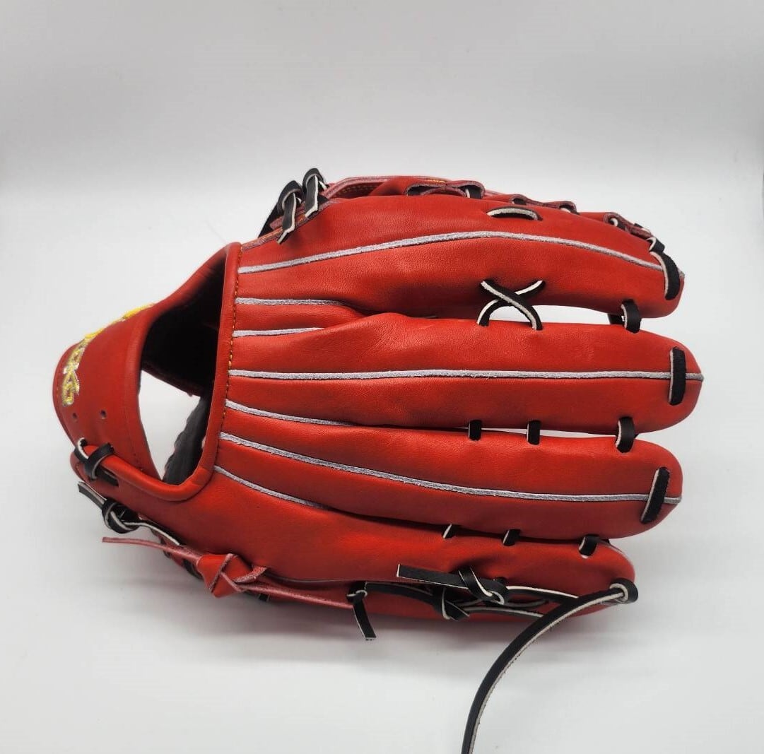 現品限り 高校野球対応 フロンティアオレンジ×ブラック紐 左利き 外