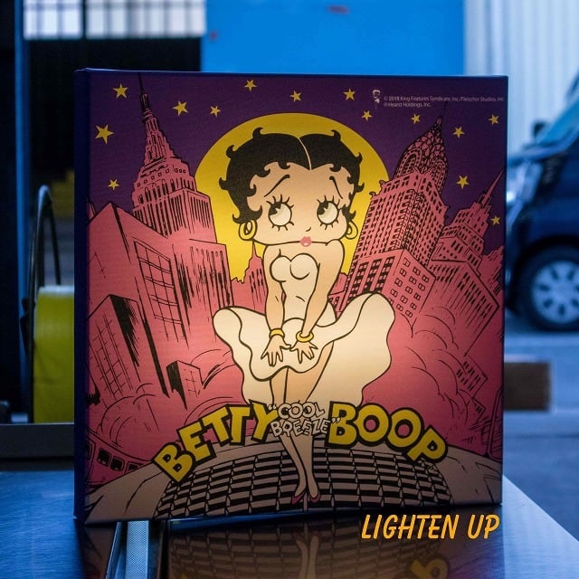 ベティーブープ】ベティちゃん/キャンバス/led/ライト/ムーン/betty