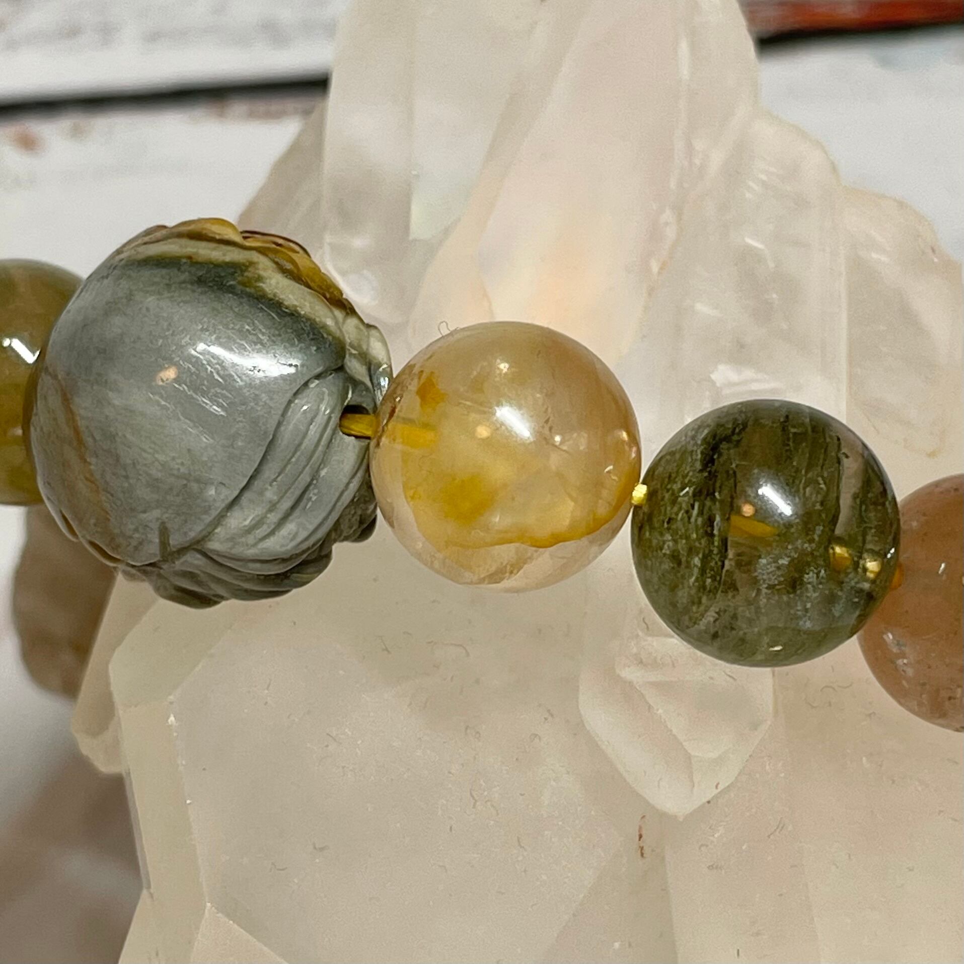 No.070 Mixラビットヘアルチル（福禄寿） 龍頭ブレス | Le rouet (ルエ)