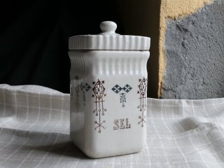 フランスアンティーク BB社 ホーロー キャニスター ポット 5個セット