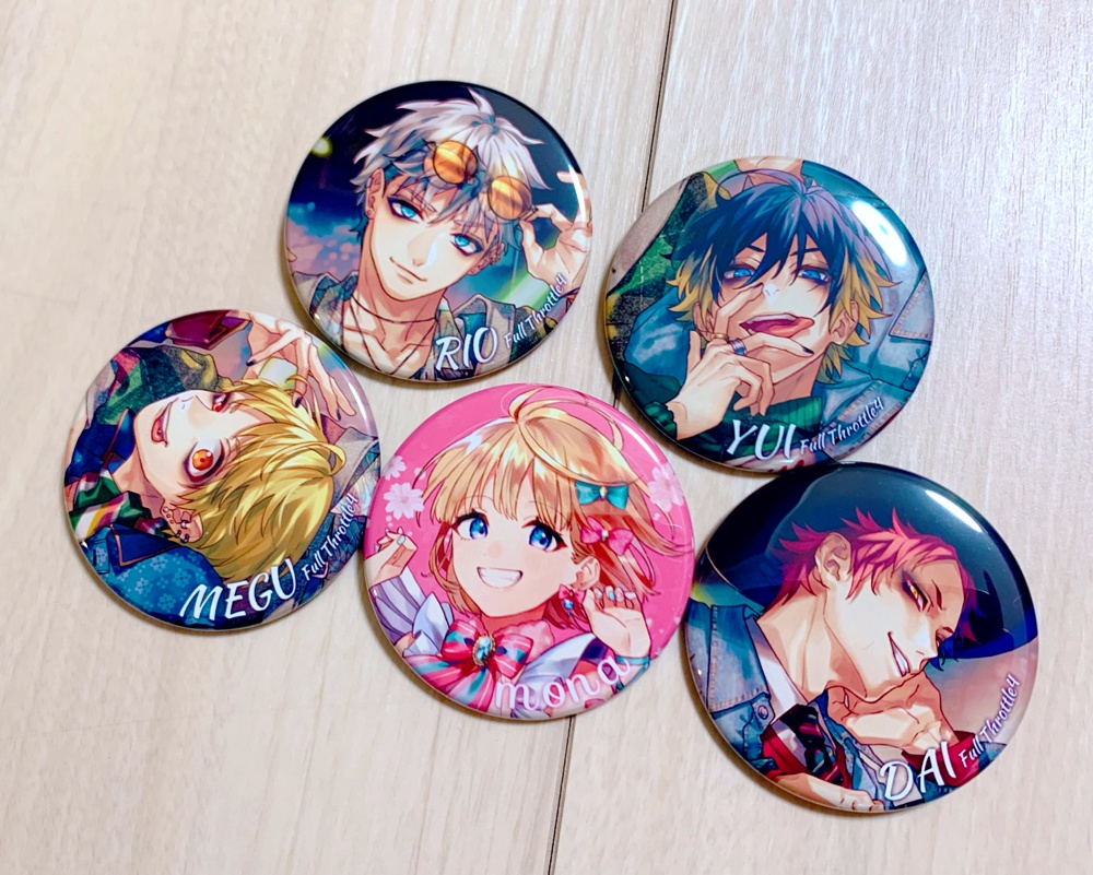 Full Throttle4 RIO 愛してる缶バッジ HoneyWorks FT4 MEGU 愛してる