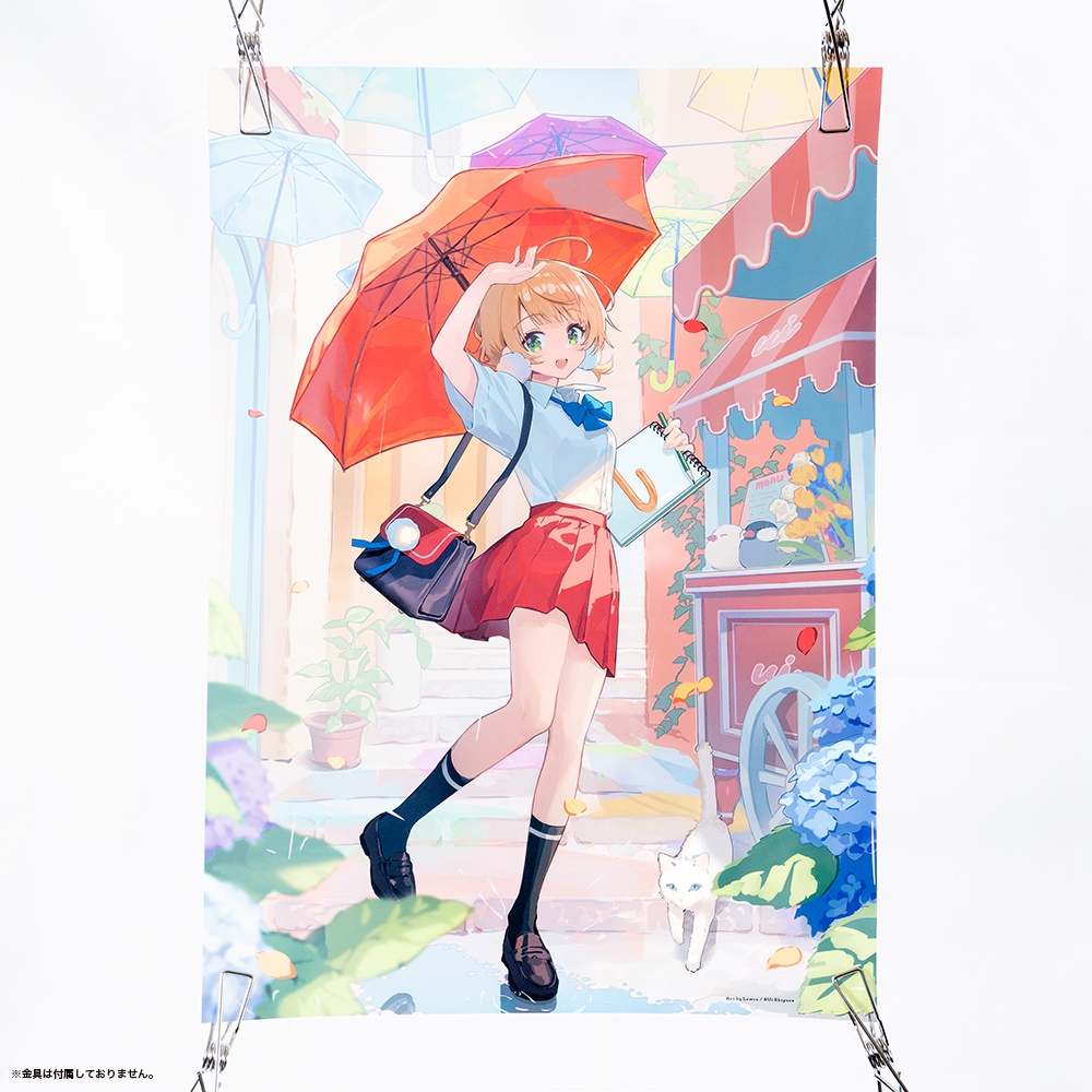 A3クリアポスター2枚セットA（イラスト：左、Lowro） - しぐれうい 5th