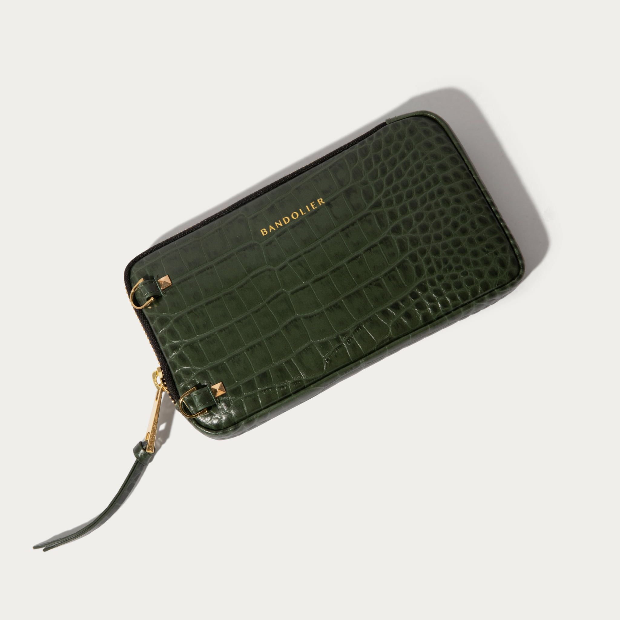 EXPANDED POUCH CROC BLACK エキスパンデッド クロックブラック ポーチ