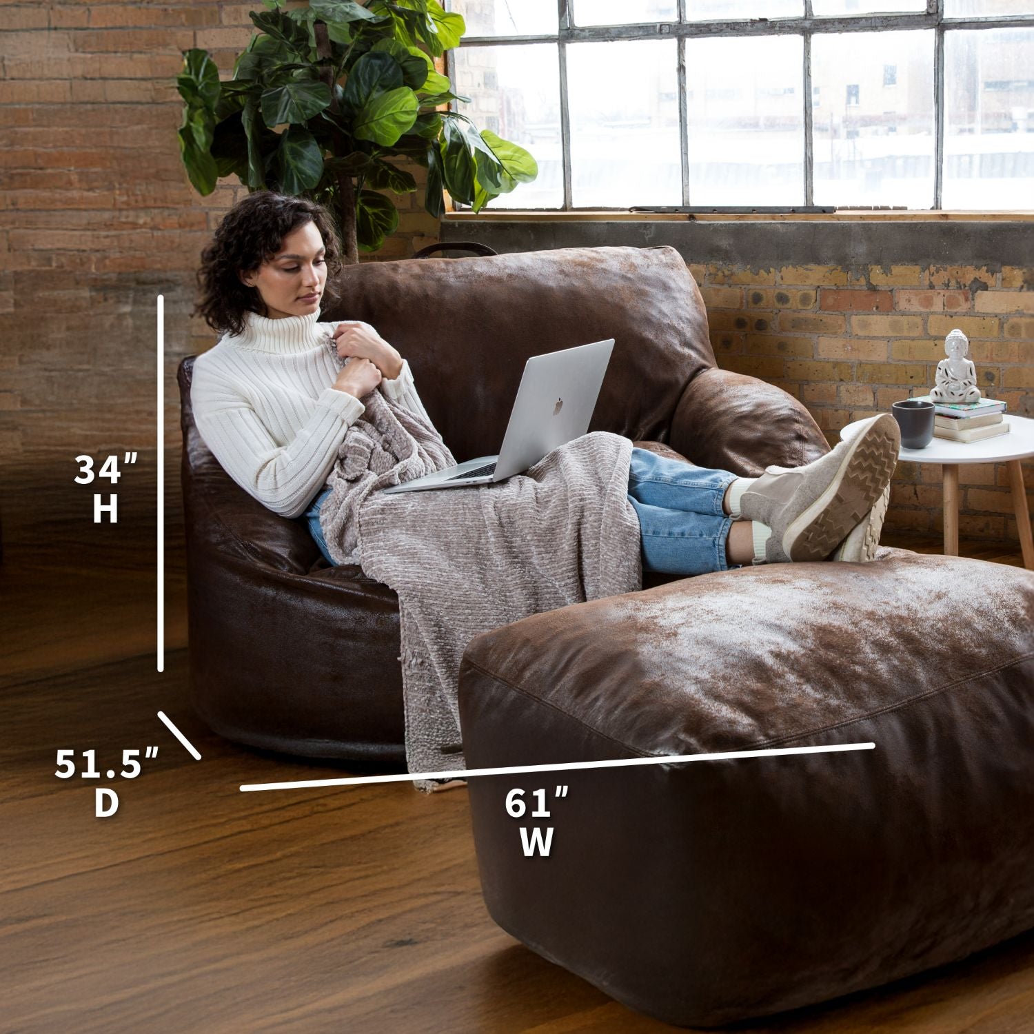 Nestle™ Oversized Foam Loveseat | Big Joe® Foam Loveseats