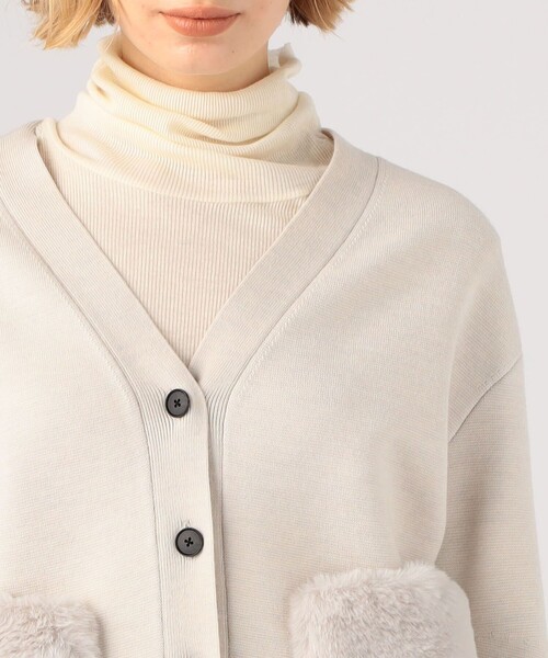 BALLSEY（ボールジィ）の「ウールポリエステルミラノリブ ファー