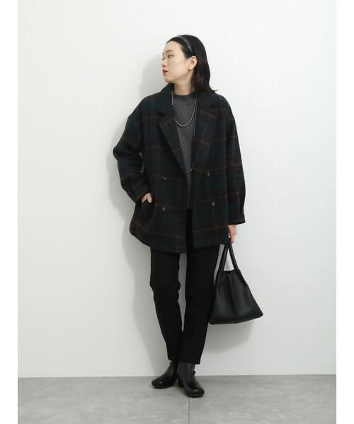 Samansa Mos2 blue（サマンサモスモスブルー）の「ツイードチェックP