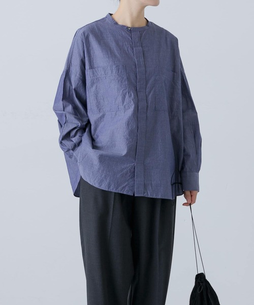 かぐれ（カグレ）の「コットンダブルポケットワイドシャツ（シャツ