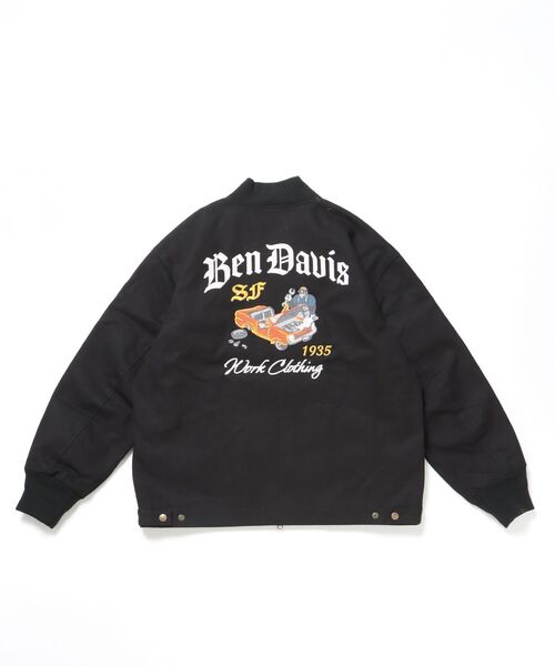 BEN DAVIS（ベンデイビス）】MECHANIC EMB RIBBED JACKET / ワーク