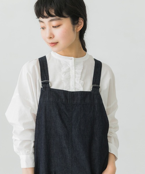 かぐれ（カグレ）の「コットンリネンフリルブラウス（シャツ/ブラウス