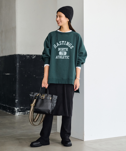 セール】ラグランポンチョプリントスエット（スウェット）｜FRAMeWORK