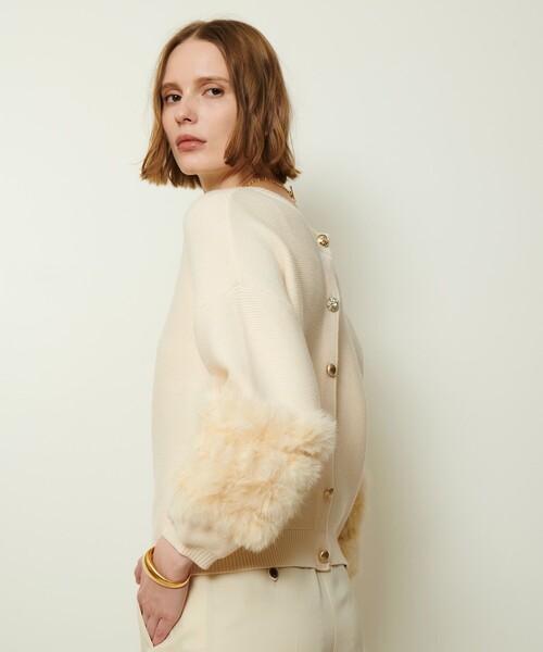 ラビットカフクレイジー釦2WAYプルオーバー（ニット/セーター