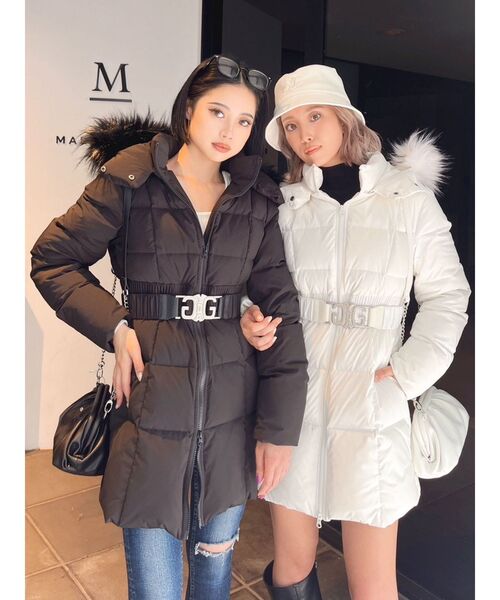 GYDA（ジェイダ）の「SymmetryGYDAベルト付きロングダウンコート