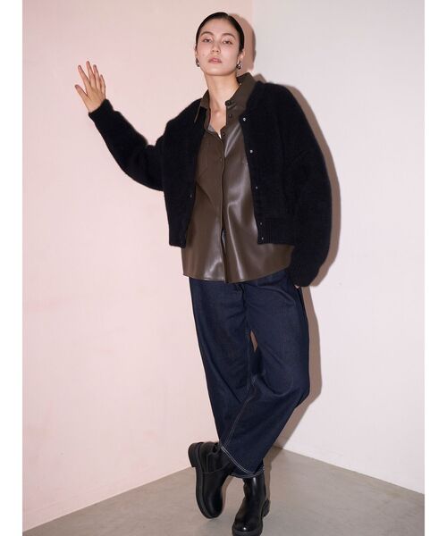 CNラクーンミックスブルゾン（カーディガン/ボレロ）｜ELENDEEK