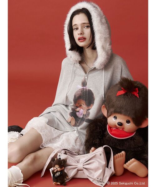 jouetie（ジュエティ）の「【monchhichi×jouetie】ファードッキングZIP