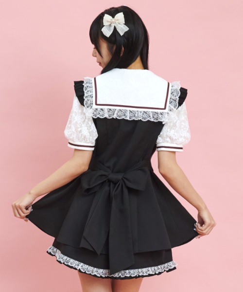 レースセーラー襟半袖セットアップ（セットアップ）｜Secret Honey