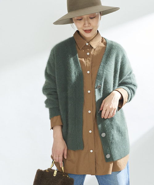 plage（プラージュ）の「Cashmere Mix Fur カーディガン（カーディガン