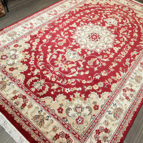 新品 華やかなペルシャアラベスクデザイン パキスタン手織り絨毯