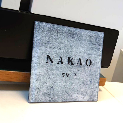 アクリル表札〘コンクリート〙＊透明4辺45度斜めカット鏡面仕上げ8