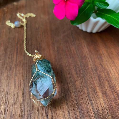 天然石のペンデュラム ヒマラヤ水晶 ペンジュラム ワイヤーアート