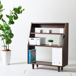 チェリー無垢材の本棚｜オープンブックシェルフ 絵本棚 マガジンラック