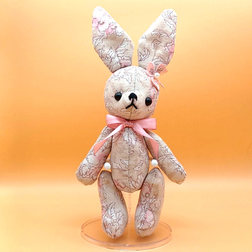 デカ耳うさぎのぬいぐるみ アンティークフラワー ぬいぐるみ A☆bear's