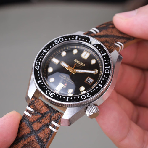 オーダー作製seiko 時計ベルト、象革時計ベルト 腕時計 TOKYO BESPOKE