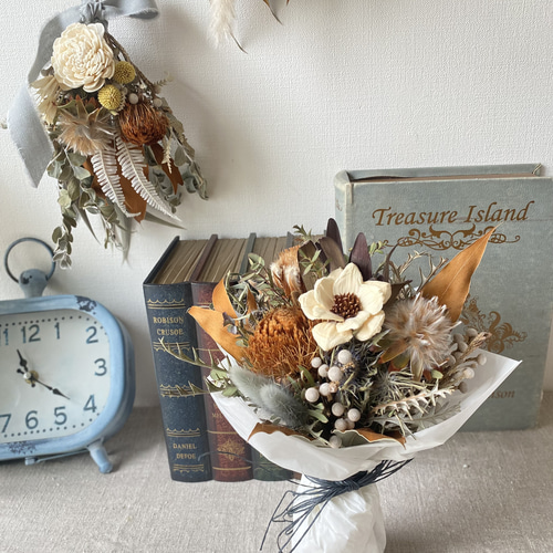 ボタニカル ネイティブフラワー 花瓶付き ドライフラワー ブーケ