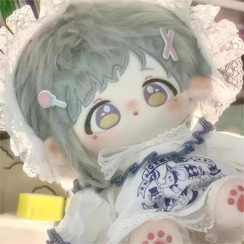 20cmぬいぐるみ 着せ替えぬいぐるみ きよ 灰色髪黄昏色目 耳付き 骨格