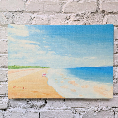 海の絵 『More fun』キャンバスプリント 海 空 風景画 絵 絵画