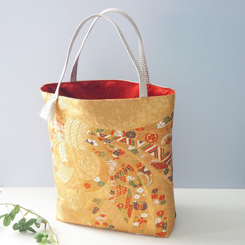 西陣織】着物帯リメイク✧*バッグ（帯リメイク/伝統工芸/京都西陣/着物