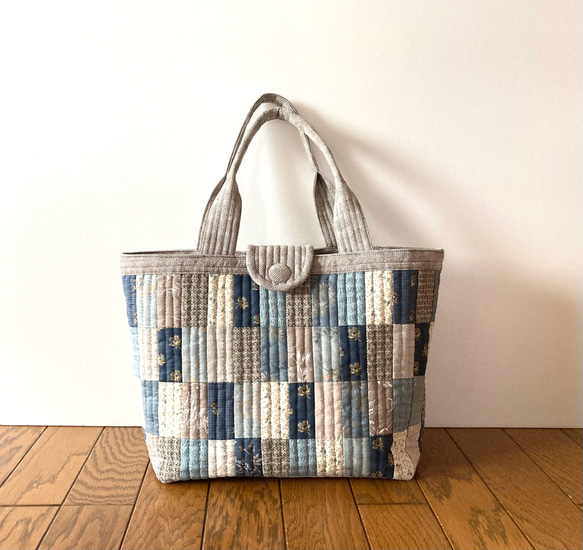 大型パッチワークキルトバッグ トートバッグ lilla＊ 通販 17993998