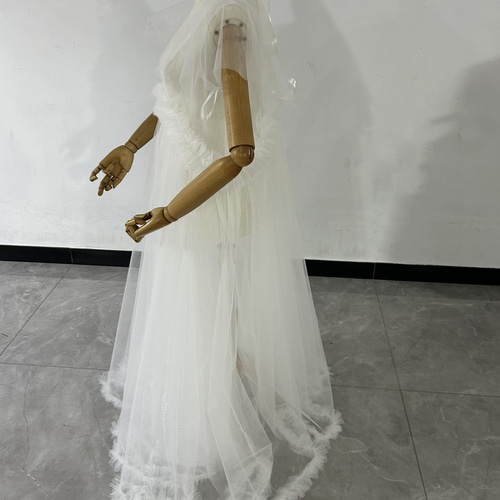 高品質！妊婦ドレス マタニティドレス 写真撮影 オフホワイト