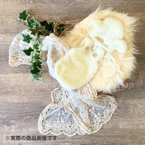 ふわふわ♪くま耳帽子とロンパース ニューボーンフォト撮影衣装