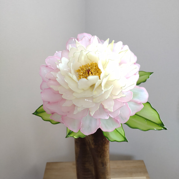 芍薬♡シャクヤク♡大輪♡ディップアート♡アメリカンフラワー アート