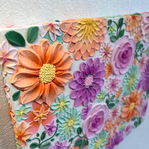 テクスチャーアート 絵画 アートパネル フラワーアート インテリア