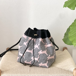 ⚮̈ミナペルホネン jungle relief シプリバッグ 巾着ショルダーバッグ