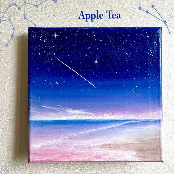 Earth【原画】夜〜煌めく星空(チョークアート.オイルパステル画) 絵画