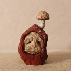 木彫り だるま 達磨さん 木製 置物 オブジェ インテリア雑貨（木材