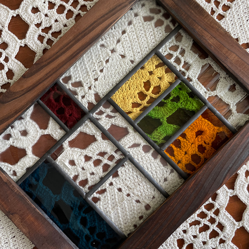 ステンドグラス パネル 昭和レトロ ガラス引き戸 その他インテリア雑貨