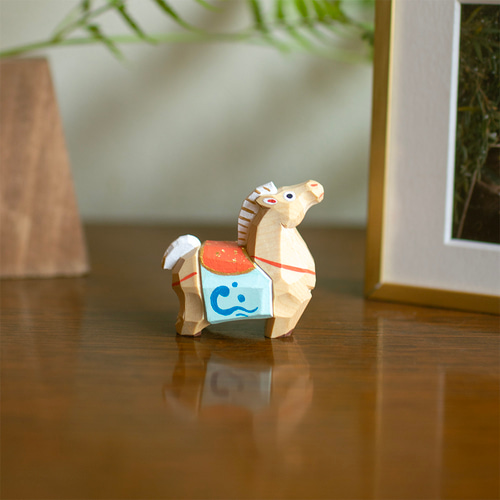 限定3点、4日以内発送】干支 午 馬 奈良一刀彫 畑村龍哉 ミニサイズ