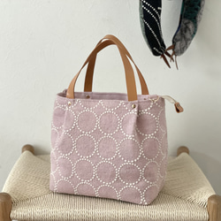 再販⚮̈ミナペルホネン smile flower×tambourine まるっこトート