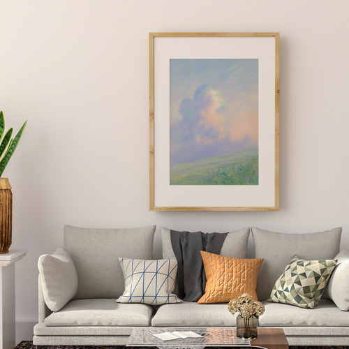 彩雲 印象派 アートポスター｜虹色のグラデーション アブストラクト